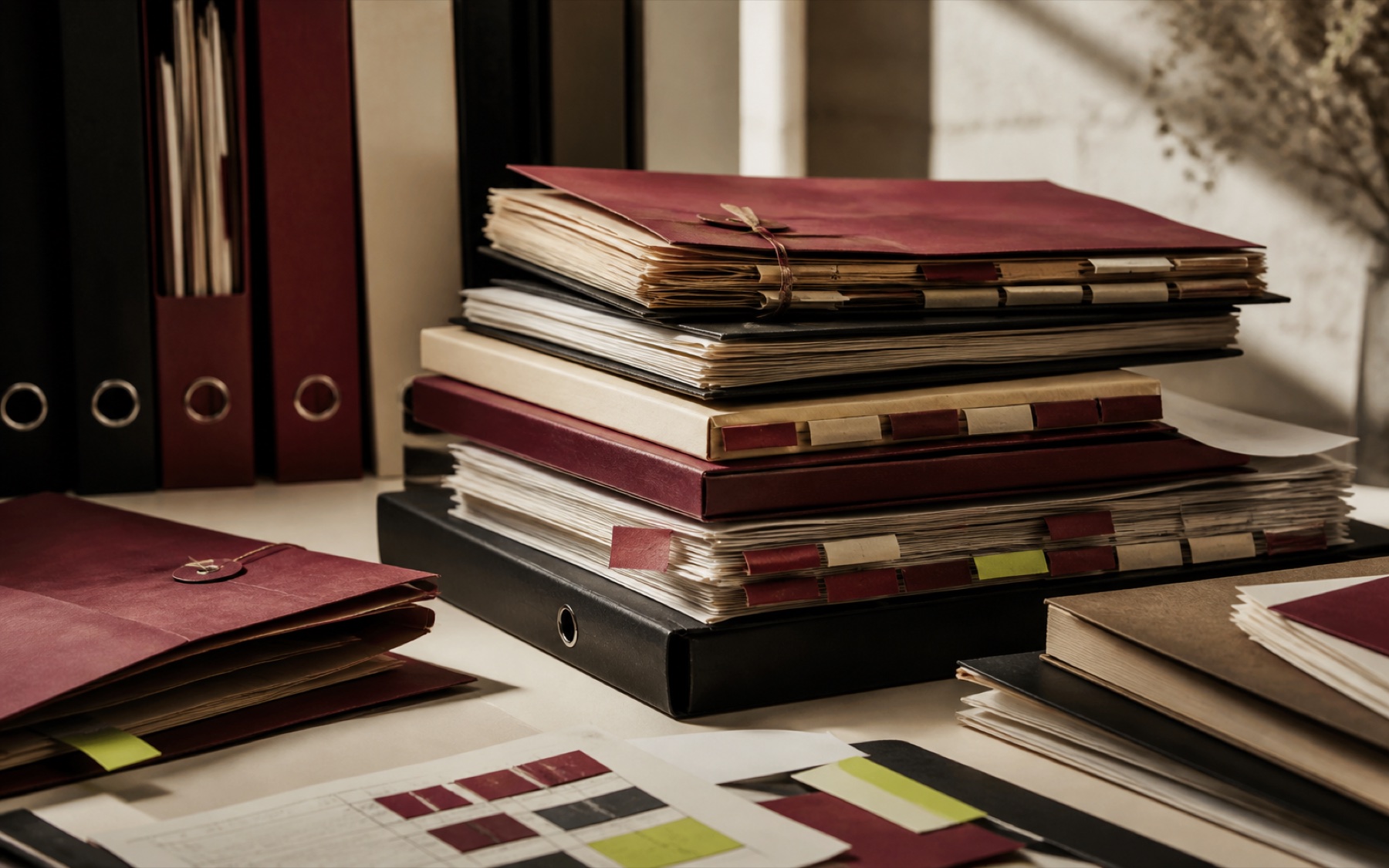 Una instrucció aïllada comparada amb una base de coneixement formada per documents i criteris connectats.