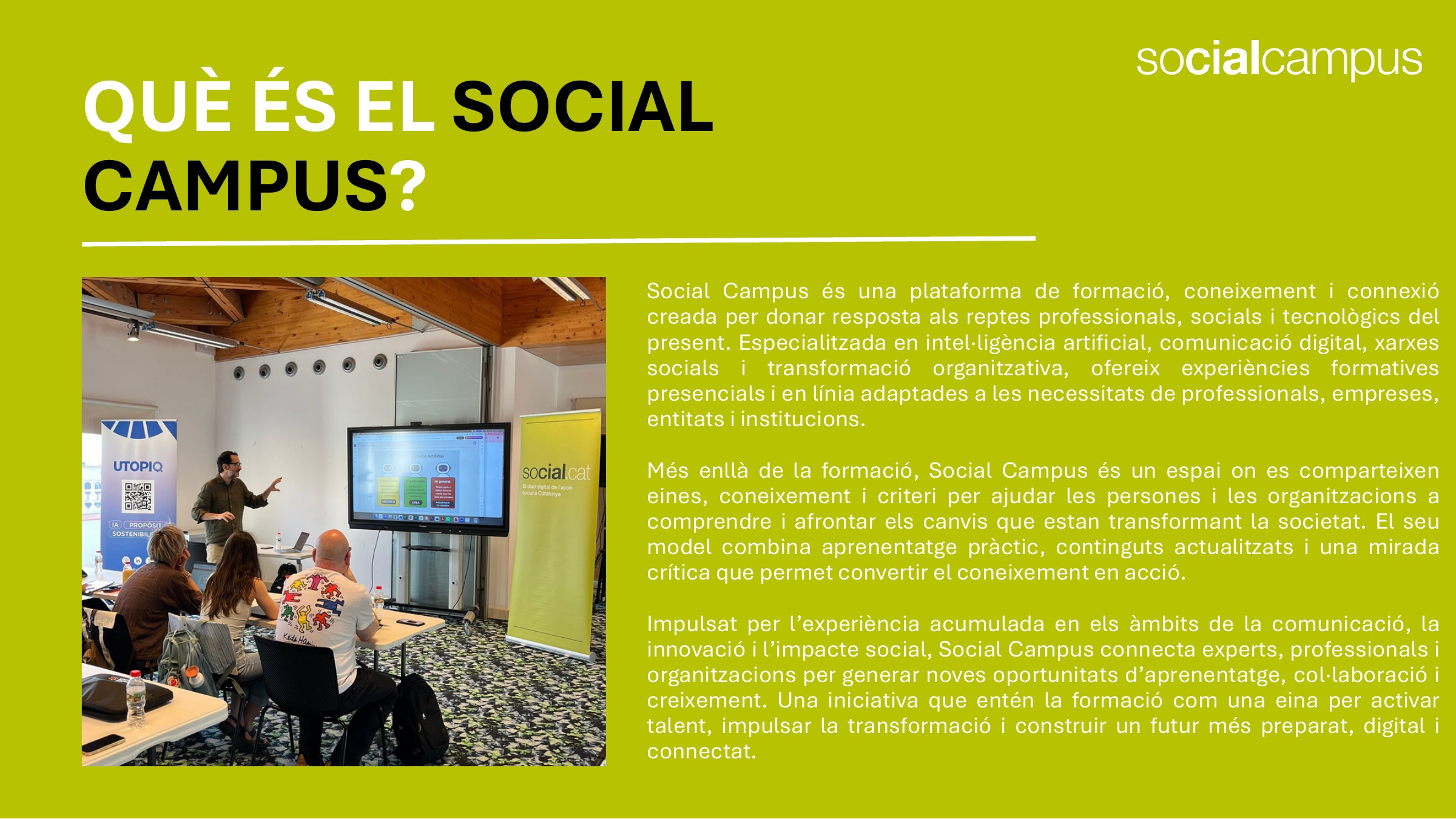 Sessió de formació de Social Campus amb professionals del tercer sector